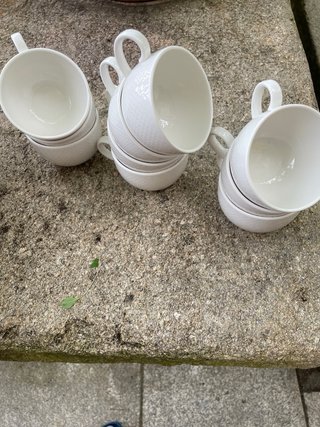 Tazas Villeroy & Boch Porcelana Blanca.10 unidades
