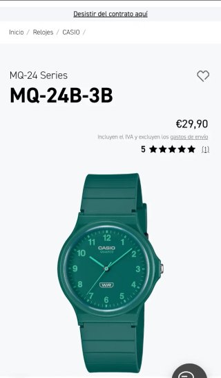 Reloj Casio Analógico Verde Nuevo