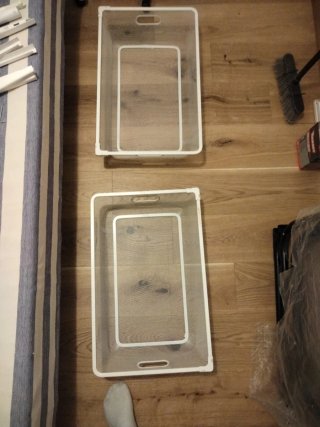 IKEA ALGOT vestidor 60 cm con barra y 2 cestas