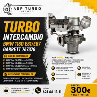 Turbo Intercambio BMW 116D E81/E87 Garrett 767378