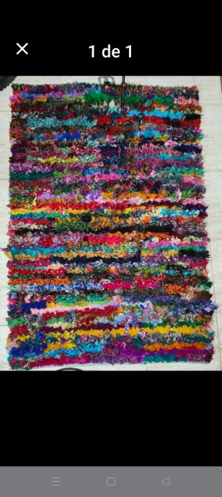 Alfombra de tela multicolor