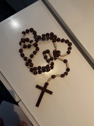 Rosario grande de madera