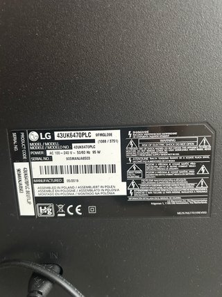 Smart TV LG 43” 4K UHD