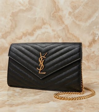Saint Laurent Nero – Borsa con Catena Dorata