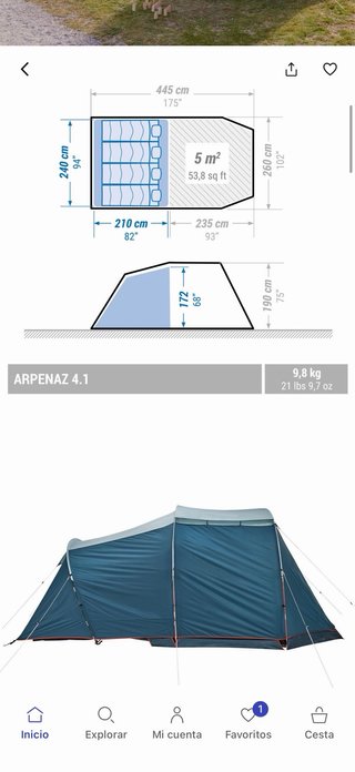 Tenda da campeggio Decathlon Arpenaz 4.1