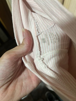 Pantalón niña 6-9 meses rayas rosas
