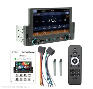 Radio Coche Pantalla Táctil 1 Din CarPlay Android