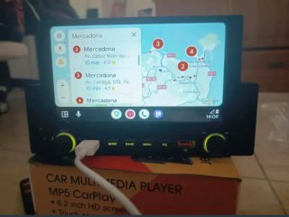 Radio Coche Pantalla Táctil 1 Din CarPlay Android