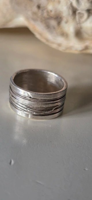 Anillo de plata de ley vintage