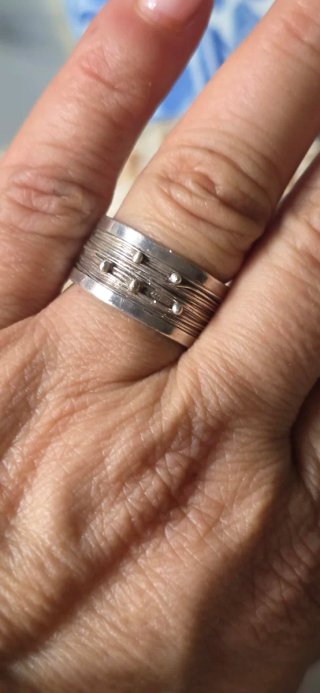 Anillo de plata de ley vintage