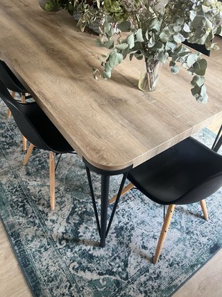 Mesa Comedor Roble + 6 Sillas Nórdicas