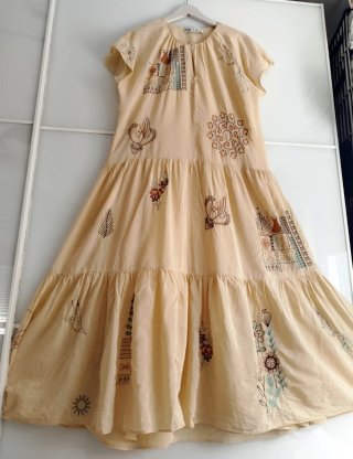 Vestido Zara bordado talla única