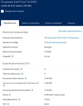 Procesador Intel Core i5-4440