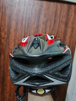 Casco Ciclismo Blanco, Rojo y Negro