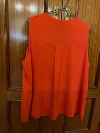 Blusa naranja sin mangas Bimani Talla XXL