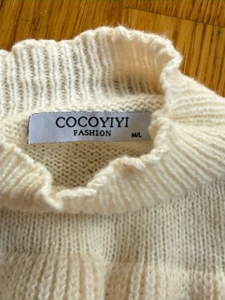 Jersey blanco mujer con textura