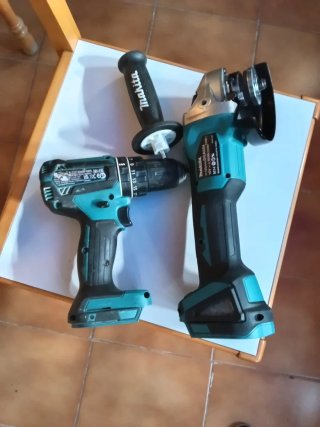 AMOLADORA MAKITA DGA504 Y TALADRO MAKITA DHP485