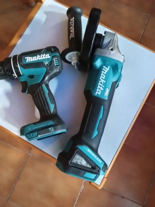 AMOLADORA MAKITA DGA504 Y TALADRO MAKITA DHP485