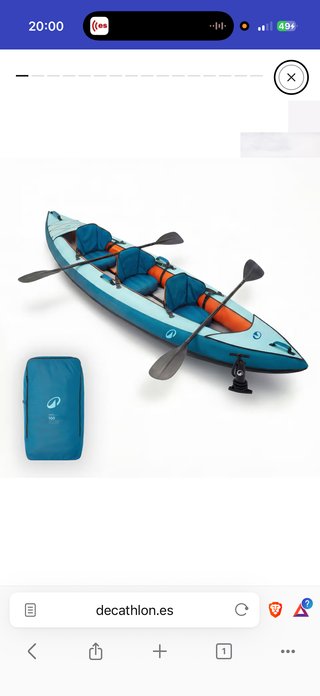 Kayak 3 plazas hasta 245 kg