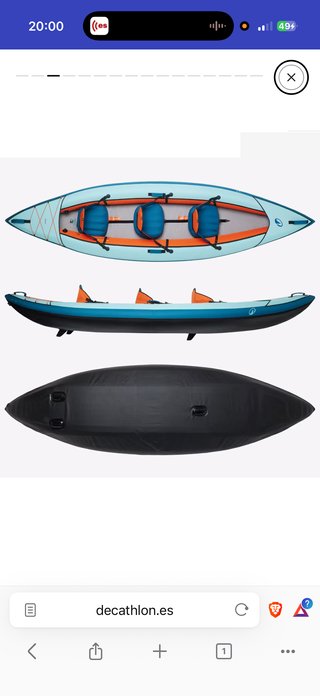 Kayak 3 plazas hasta 245 kg