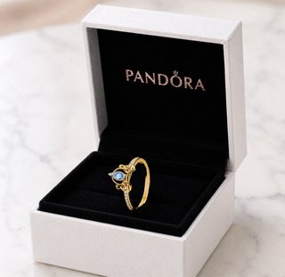 Anillo Pandora Cenicienta Tiara Azul 6