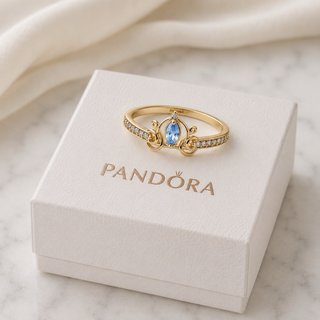 Anillo Pandora Cenicienta Tiara Azul 6