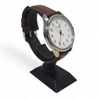 RELOJ CASIO MTP V005RELOJ ESFERA BLANCA/CORREA PIEL