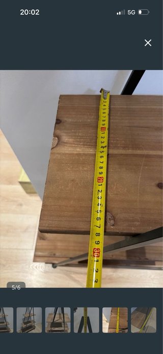 Estantería triangular 3 pisos madera y metal