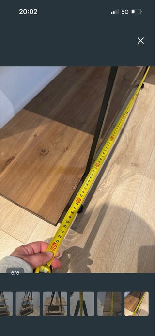 Estantería triangular 3 pisos madera y metal