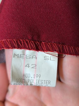 Pantalón MESA burdeos talla 42
