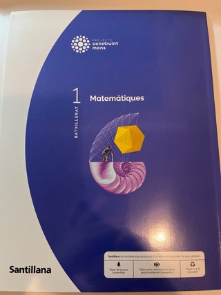 Matemàtiques I 1 Batxillerat : Projecte constru...