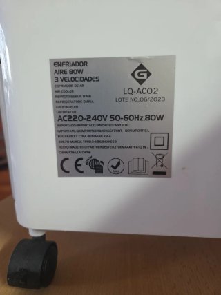 Aire Acondicionado Portátil Gris y Blanco