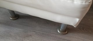 Sofá Chaise Longue Polipiel Blanco convertible cam