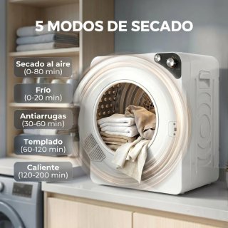 Secadora Ropa Compacta 5kg 1000W