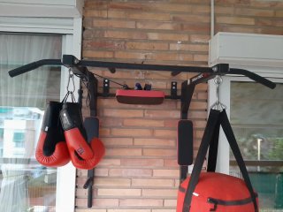 Kit dominadas y saco boxeo ZERRO FITNESS