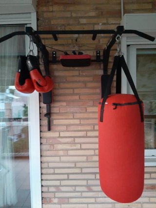 Kit dominadas y saco boxeo ZERRO FITNESS