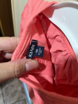Camiseta niña 9 meses coral lazo
