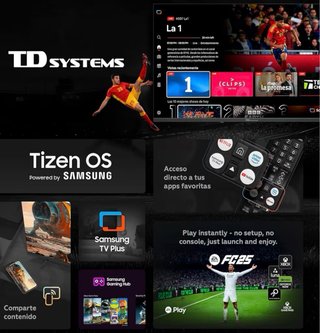 TD Systems Smart TV QLED 50 pulgadas horas sin uso