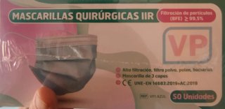 Caja 50 Mascarillas Quirúrgicas VP IIR