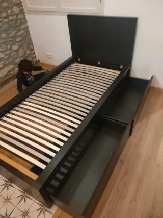 Cama Ikea Malm Negra