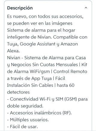 Kit Alarma Nivian WiFi/gsm + Cámara