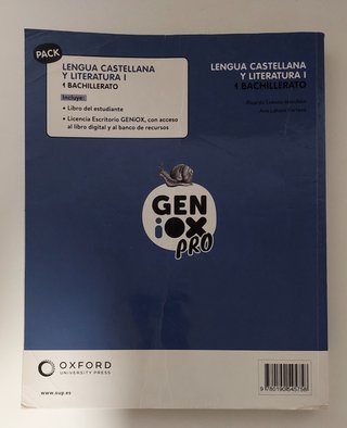 Lengua castellana y literatura I. Libro del est...