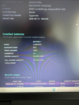 Portatile Lenovo Nero/Grigio
