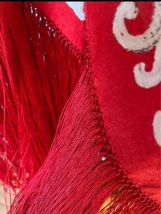 Mantón de Manila Rojo y Blanco