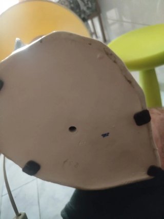 Lámpara de porcelana antigua pareja