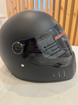 Casco Retro Café Racer Negro