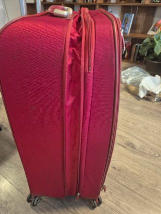 Maleta Grande Samsonite 1910 Tela Roja  Expandible
