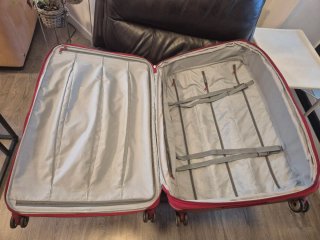 Maleta Grande Samsonite 1910 Tela Roja  Expandible