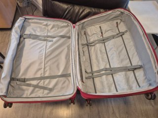 Maleta Grande Samsonite 1910 Tela Roja  Expandible