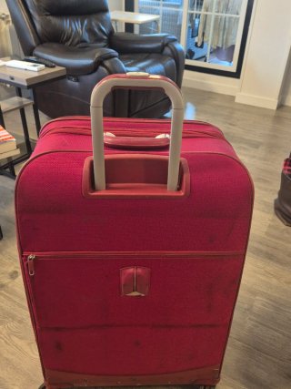 Maleta Grande Samsonite 1910 Tela Roja  Expandible